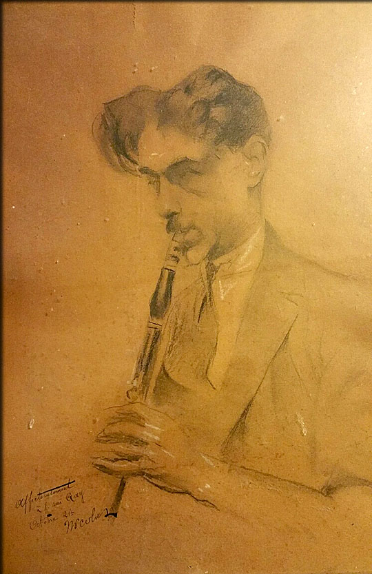 Eugène GAY portrait en clarinettiste