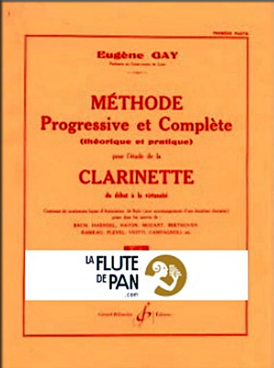 Eugène GAY Méthode de clarinette editions billaudot librairie musicale la Flute de Pan